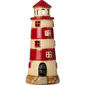 Leuchtturm mit roten Streifen