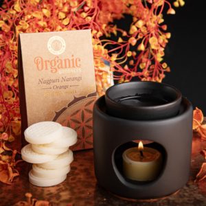 Orangenwachs "Blume des Lebens" für Aromalampen