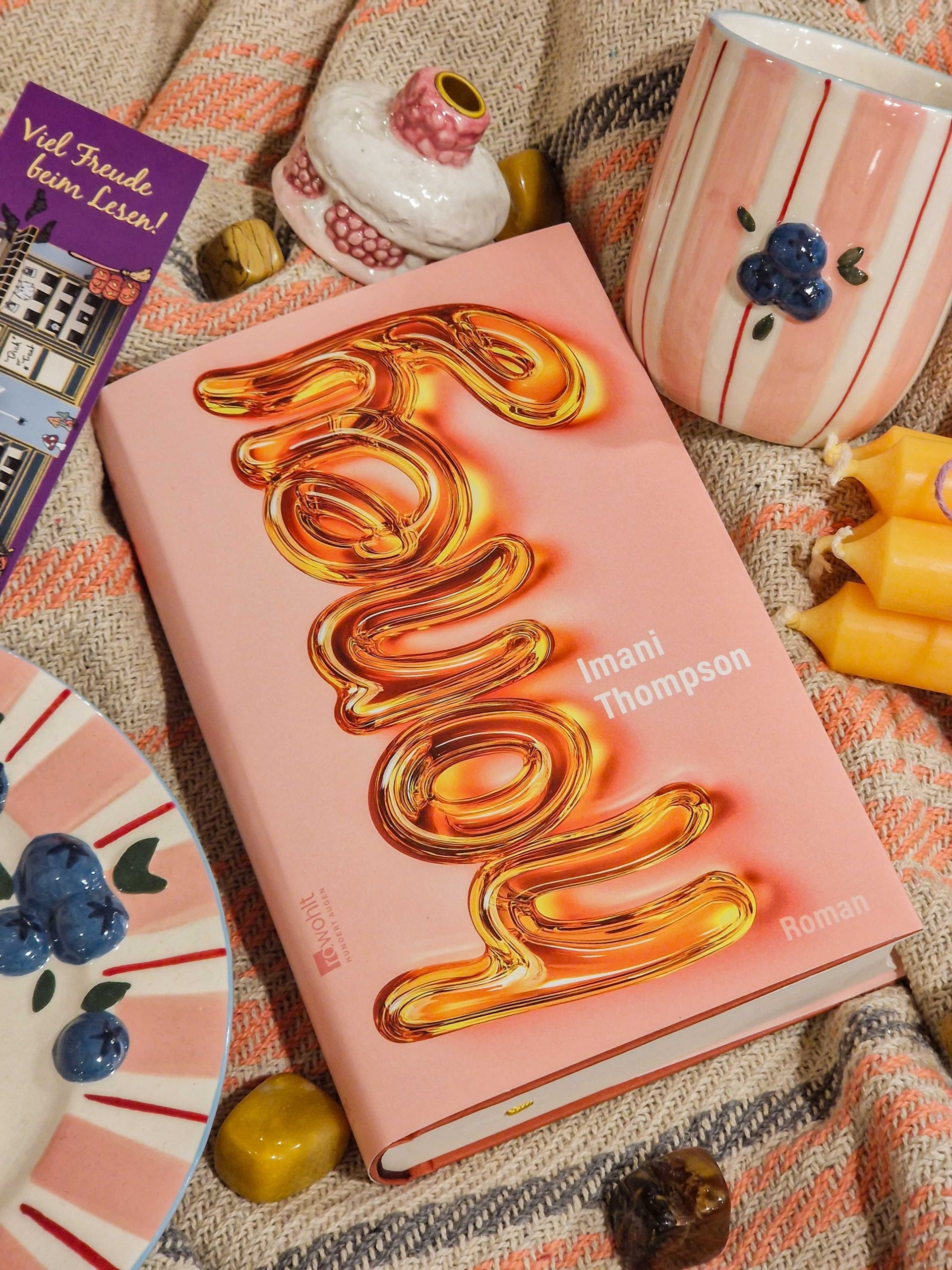 Ein Foto des deutschen Covers von "Honey" von Imani Thompson
